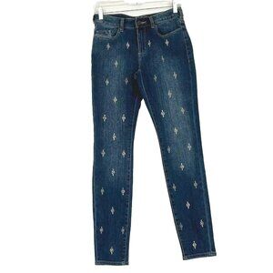 Sundance Primrose Diamond Pattern Sequined Jeans size 26"